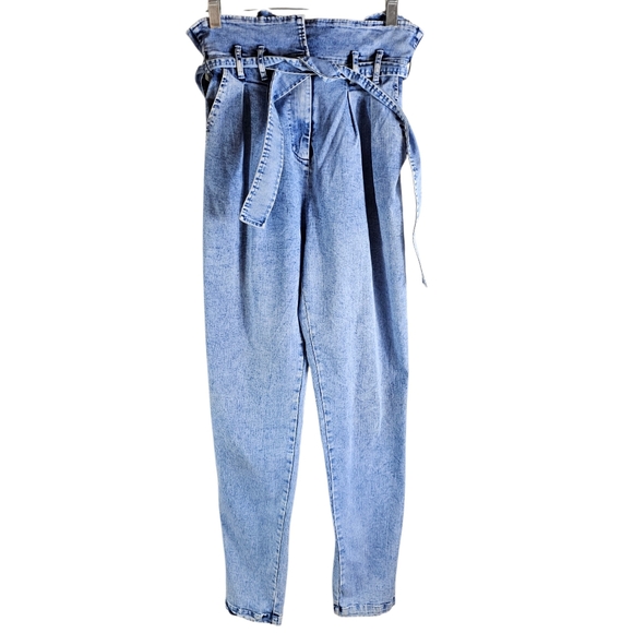 HERA High Waist Paperbag Straight Leg Jeans In S - Picture 2 of 6